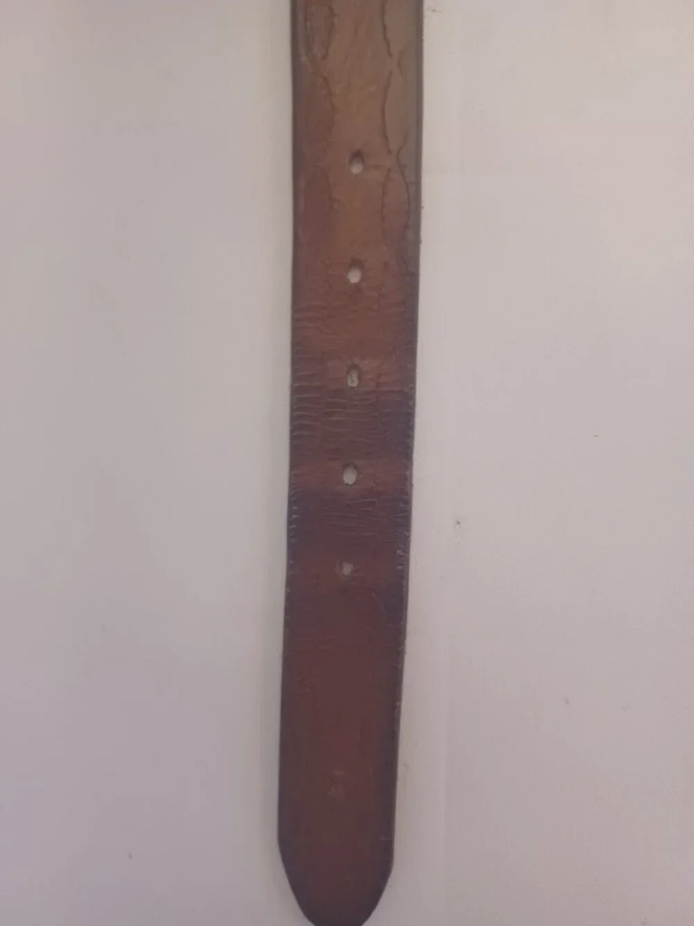Vintage 80s GAP Leather Belt Made in USA Wavy Embossed Pattern Boho Western - Picture 5 of 6